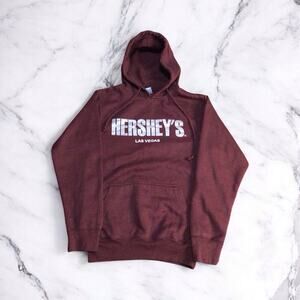 Y2K Hershey Hoodie Sweatshirt XS Chocolate Las Vegas Sweater Unisex